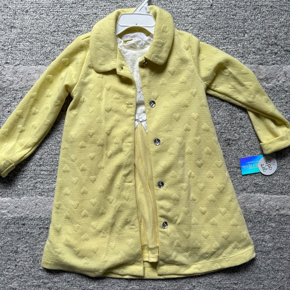 NANNETTE kids little Girl Dress Set with Coat